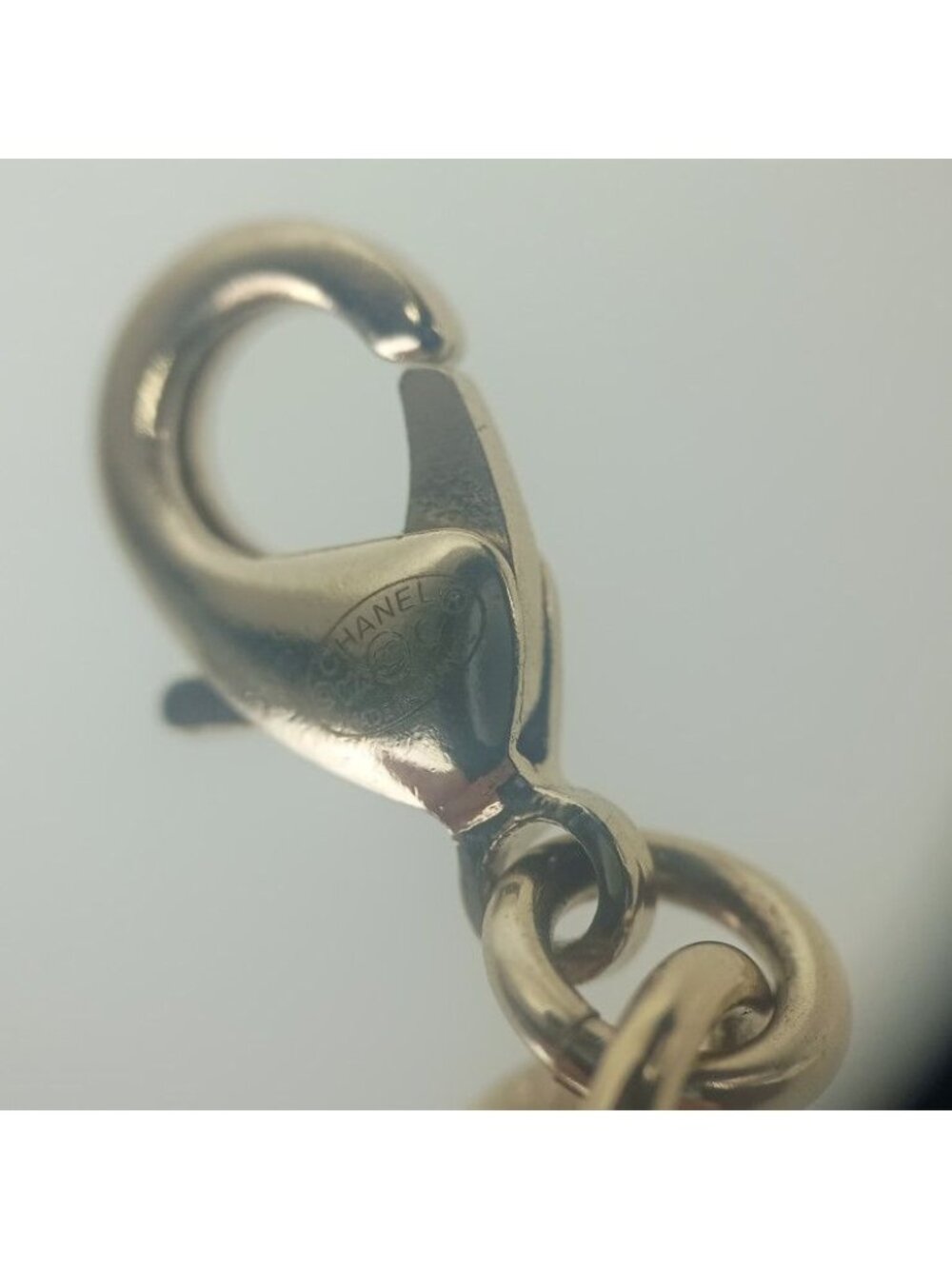 Chanel Wrist Wear Coco Mark Chain Bracelet Gold Metal Rhinestone C23 - Picture 5 of 7